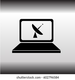 PC wireless connection symbol vector icon