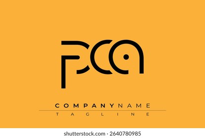 PCA abstract letter design. Modern Business Logo Design With Abstract Typography and Contemporary Style