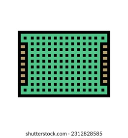 pcb board electronic component color icon vector. pcb board electronic component sign. isolated symbol illustration