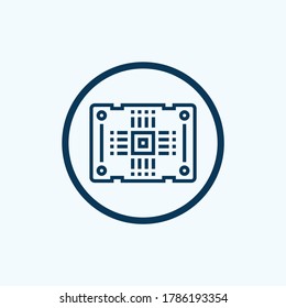 pcb board icon isolated on white background from electrician tools and elements collection. pcb board icon trendy and modern pcb board symbol for logo, web, app