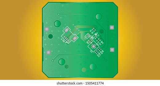pcb board integrated circuit. eps 10