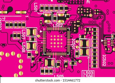 pcb board integrated circuit. eps10
