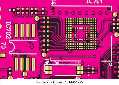 pcb board integrated circuit. eps10