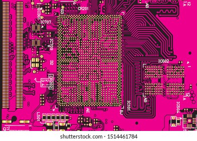 pcb board integrated circuit. eps10