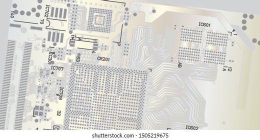 pcb board integrated circuit pc parts motherboard chip processor texture backdrop. suitable as a background for your business presentation.