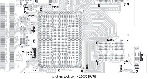 pcb board integrated circuit pc parts motherboard chip processor texture backdrop. suitable as a background for your business presentation.