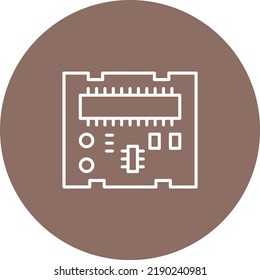 Pcb Board Linie Kreis Symbol Vektorbild. Kann auch für Web-Apps, mobile Apps und Printmedien verwendet werden.