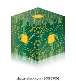 PCB cube illustration