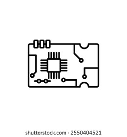 PCB icon linear logo isolated