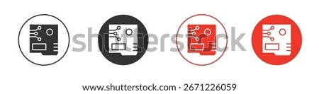 PCB icon for logo, vector sign symbol for design