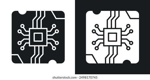 PCB icon in solid style