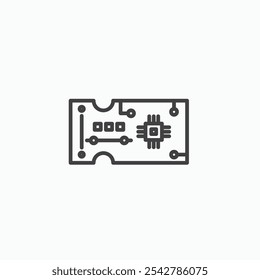 PCB icon in thin outlined.