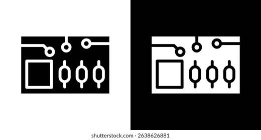 PCB icon Vector in flat style. Collection silhouettes