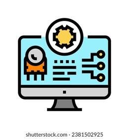 pcb inspection electronics color icon vector. pcb inspection electronics sign. isolated symbol illustration