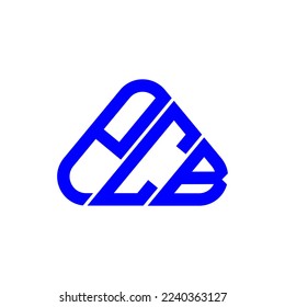 PCB letter logo creative design with vector graphic, PCB simple and modern logo.