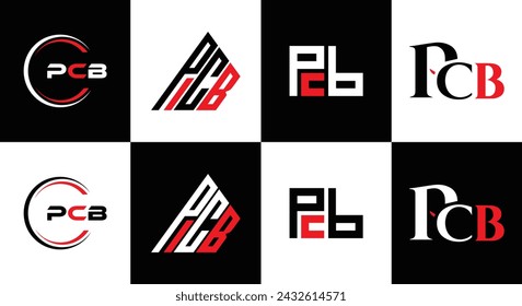 PCB logo. P C B design. White PCB letter. PCB, P C B letter logo design. Initial letter PCB linked circle uppercase monogram logo.  design. top logo, Most Recent, Featured,