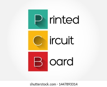 PCB - Printed Circuit Board acronym, technology concept background