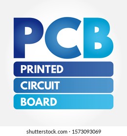 PCB - Printed Circuit Board acronym, technology concept background