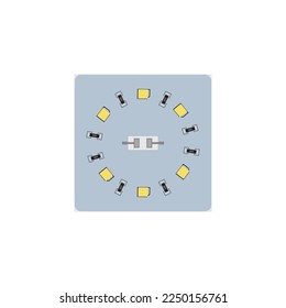 PCB (Printed Circuit Board) design logo vector template
