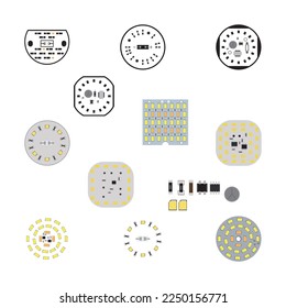 PCB (Printed Circuit Board) design logo vector template