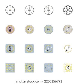 PCB (Printed Circuit Board) design logo vector template