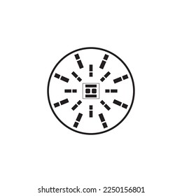 PCB (Printed Circuit Board) design logo vector template