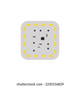 Plantilla vectorial del logotipo de diseño de PCB (tarjeta de circuito impreso)