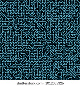 PCB (Printed Circuit Board) styled abstract technology background. Vector illustration