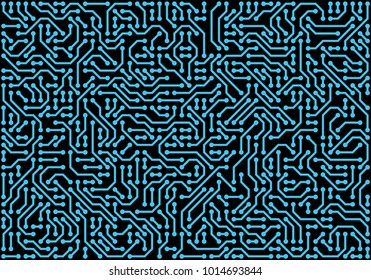 PCB (Printed Circuit Board) styled abstract technology background. Vector illustration