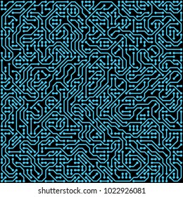 PCB (Printed Circuit Board) styled abstract technology background. Vector illustration