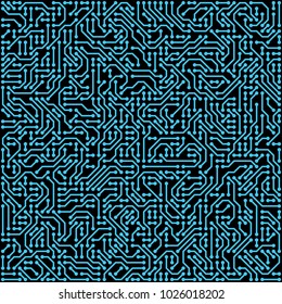 PCB (Printed Circuit Board) styled abstract technology background. Vector illustration