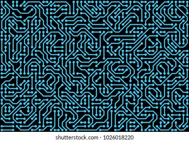 PCB (Printed Circuit Board) styled abstract technology background. Vector illustration