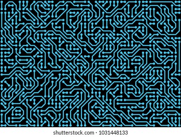 PCB (Printed Circuit Board) styled abstract technology background. Vector illustration