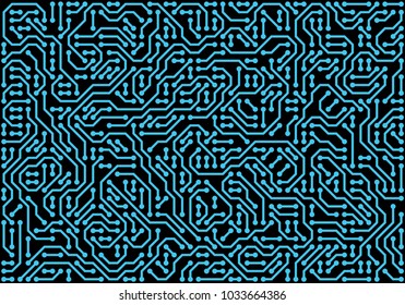 PCB (Printed Circuit Board) styled abstract technology background. Vector illustration