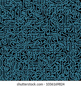 PCB (Printed Circuit Board) styled abstract technology background. Vector illustration