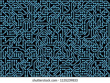 PCB (Printed Circuit Board) styled abstract technology background. Vector illustration
