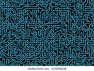 PCB (Printed Circuit Board) styled abstract technology background. Vector illustration