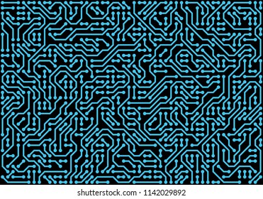 PCB (Printed Circuit Board) styled abstract technology background. Vector illustration