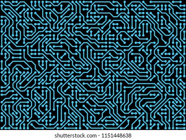 PCB (Printed Circuit Board) styled abstract technology background. Vector illustration