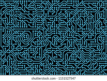 PCB (Printed Circuit Board) styled abstract technology background. Vector illustration