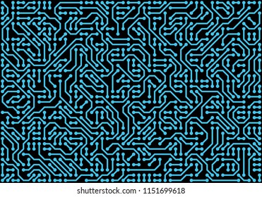 PCB (Printed Circuit Board) styled abstract technology background. Vector illustration
