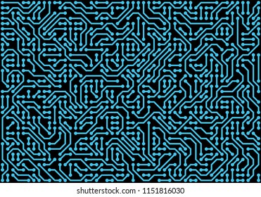 PCB (Printed Circuit Board) styled abstract technology background. Vector illustration