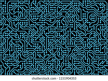 PCB (Printed Circuit Board) styled abstract technology background. Vector illustration