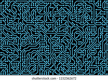 PCB (Printed Circuit Board) styled abstract technology background. Vector illustration