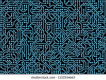 PCB (Printed Circuit Board) styled abstract technology background. Vector illustration