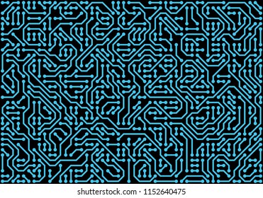 PCB (Printed Circuit Board) styled abstract technology background. Vector illustration