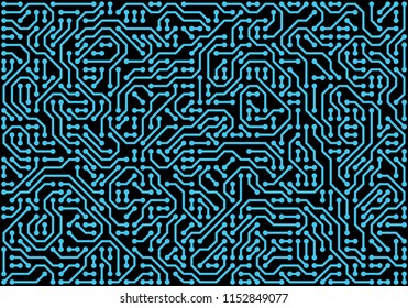 PCB (Printed Circuit Board) styled abstract technology background. Vector illustration