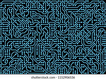 PCB (Printed Circuit Board) styled abstract technology background. Vector illustration