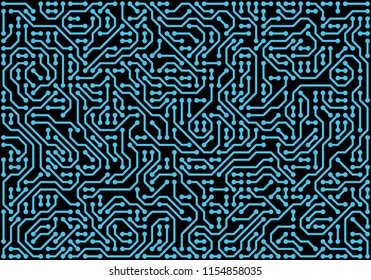 PCB (Printed Circuit Board) styled abstract technology background. Vector illustration