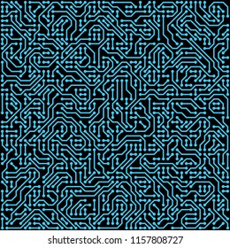 PCB (Printed Circuit Board) styled abstract technology background. Vector illustration